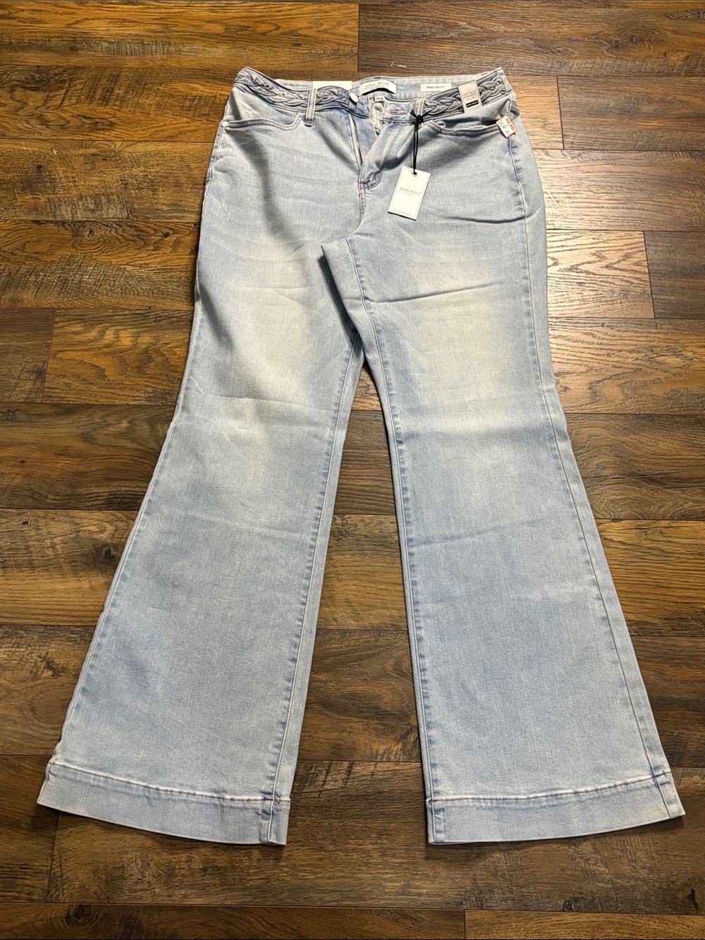 Judy Blue Light Blue High-Rise Wide Leg Flare Jeans